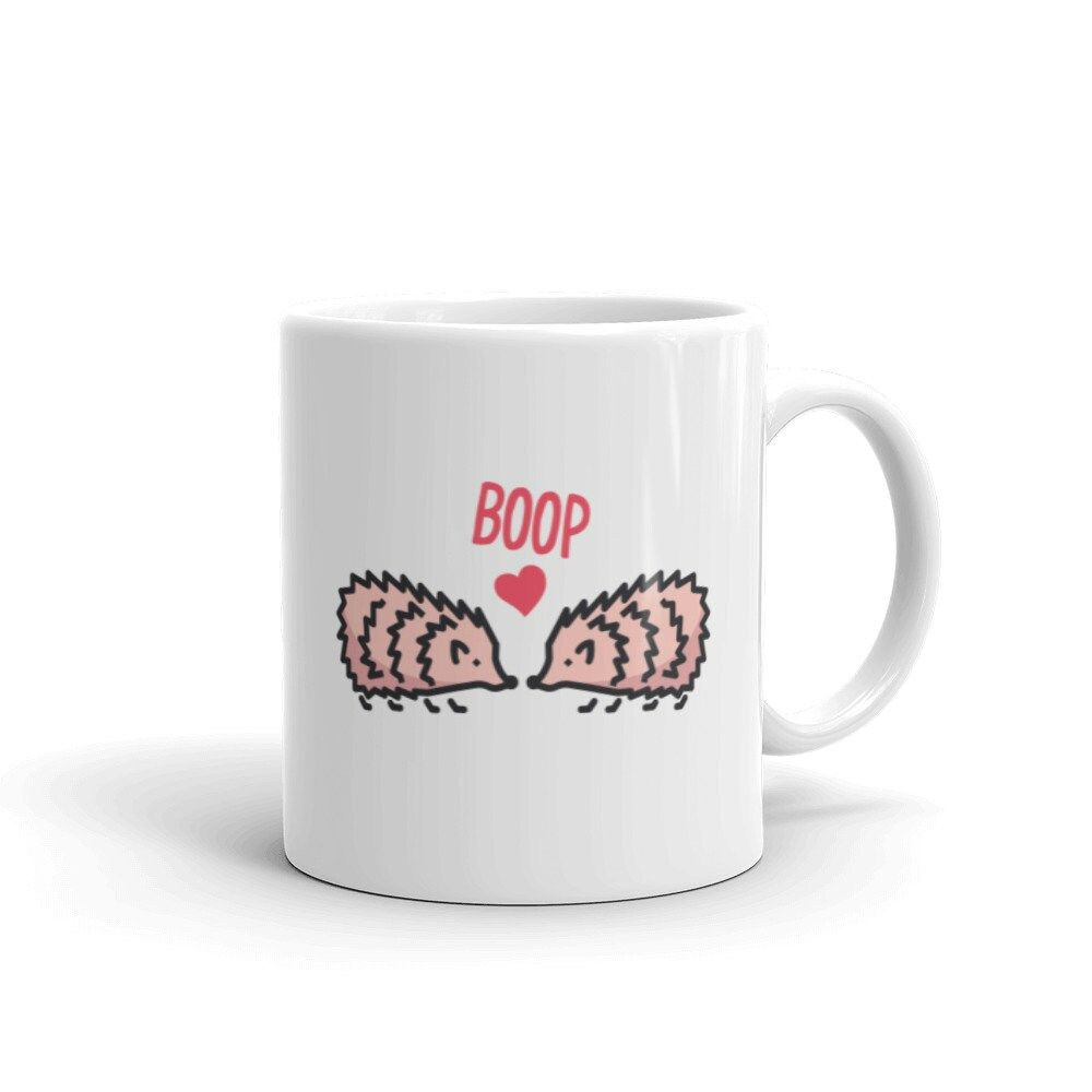 Cute Hedgehog Boop Valentine Mug