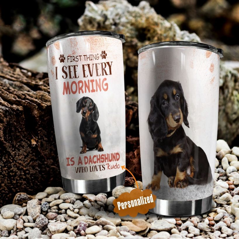 Dachshund Dog Personalized Gift For Lover Day Travel Tumbler