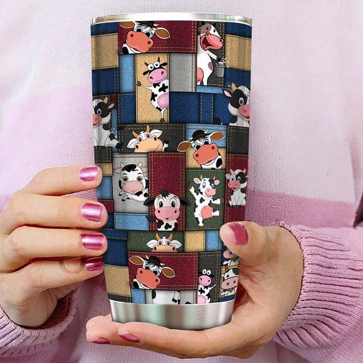 Dairy Cows Colorful Tumbler All Over Print