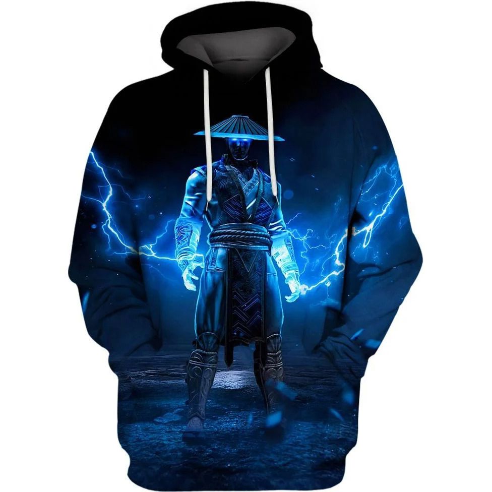 Dark Raiden Mortal Kombat Over Print 3d Zip Hoodie