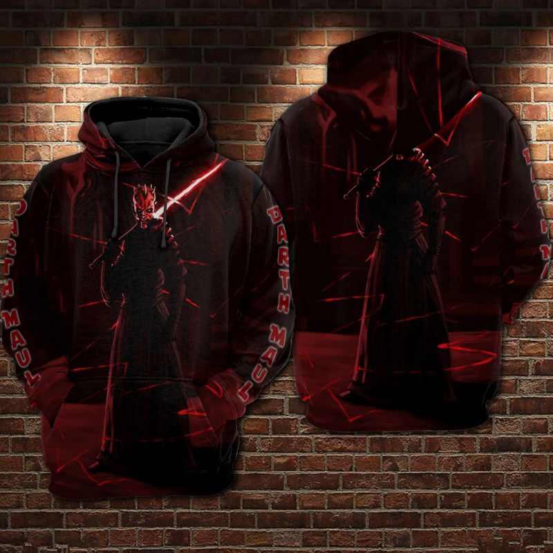 Darth Maul Lightsaber – Star Wars Over Print 3d Zip Hoodie