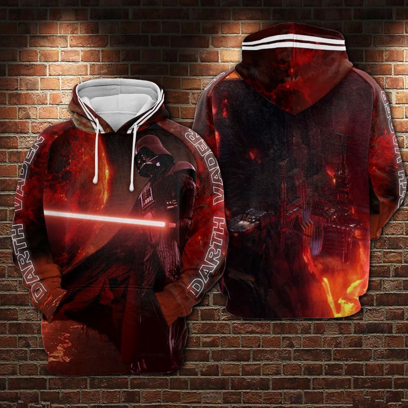 Darth Vader On Mustafar Over Print 3d Zip Hoodie