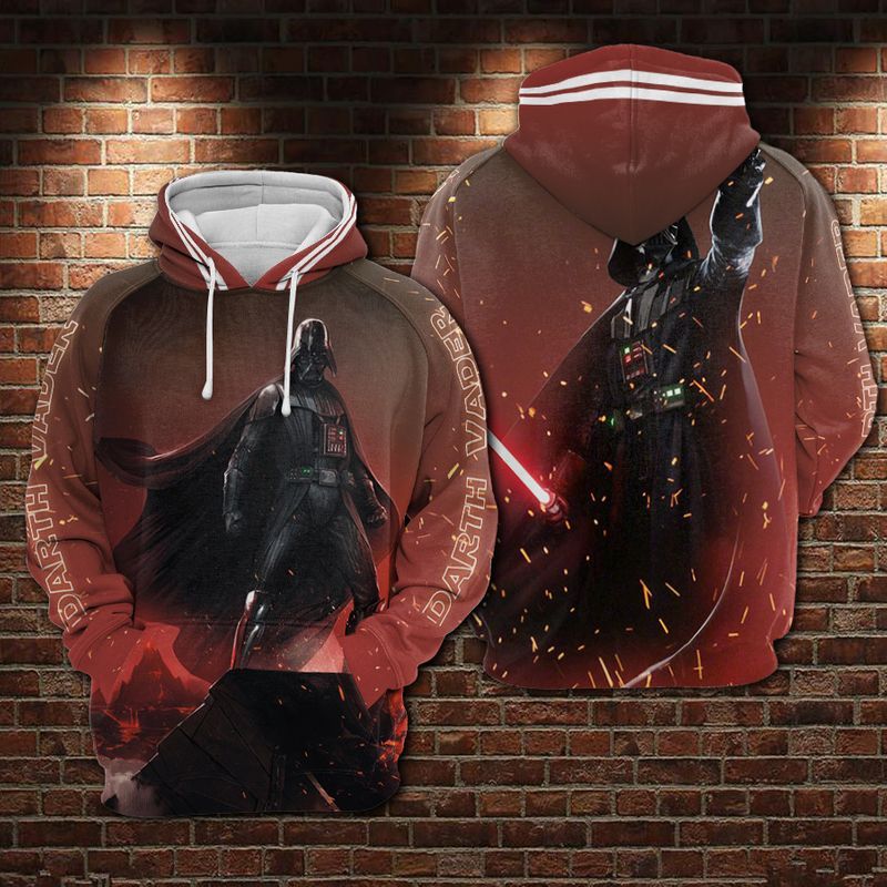 Darth Vader Star Wars Over Print 3d Zip 2 Hoodie