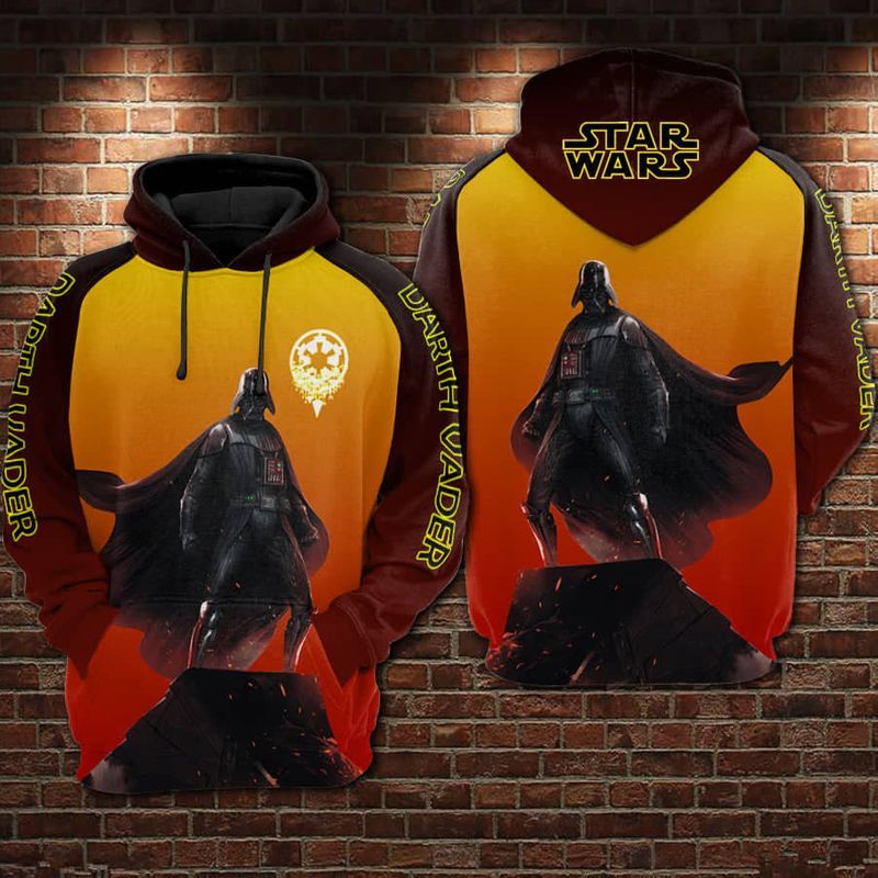 Darth Vader Star Wars Over Print 3d Zip 8 Hoodie