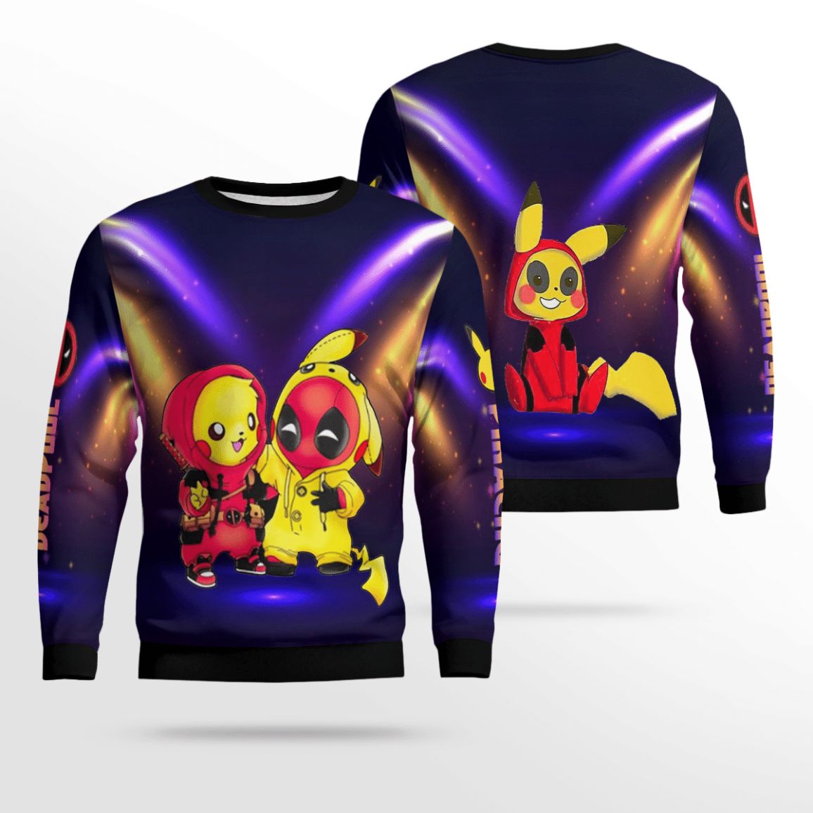 Deadpool And Pikachu Pikapool Galaxy Sweatshirt