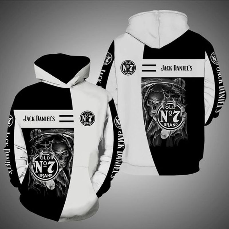 Death Skull Jack Daniels No.7 Full 3d Hoodie