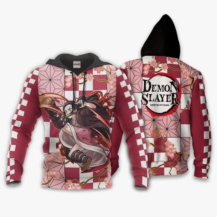 Demon Slayer Nezuko Anime Manga 3d Zip Hoodie