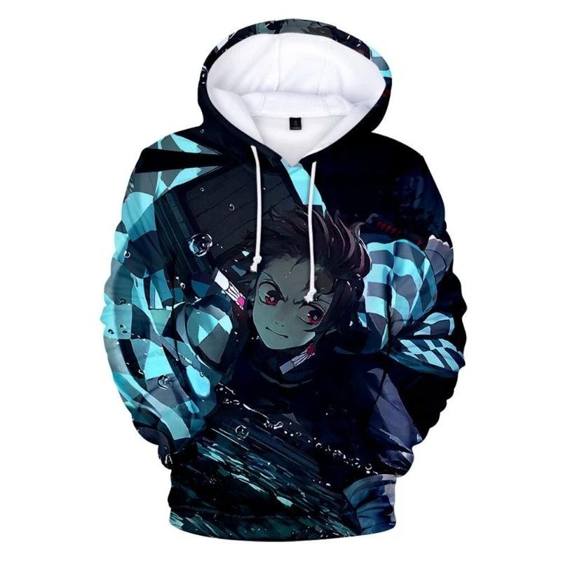 Demon Slayer Tanjiro Kamado Over Print 3d Zip Hoodie