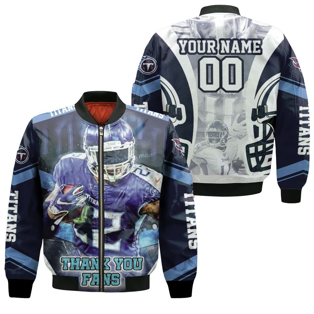 Derrick Henry 22 Thanks You Fan Tennesee Titans Afc South Champions Super Bowl 2021 Personalized Bomber Jacket