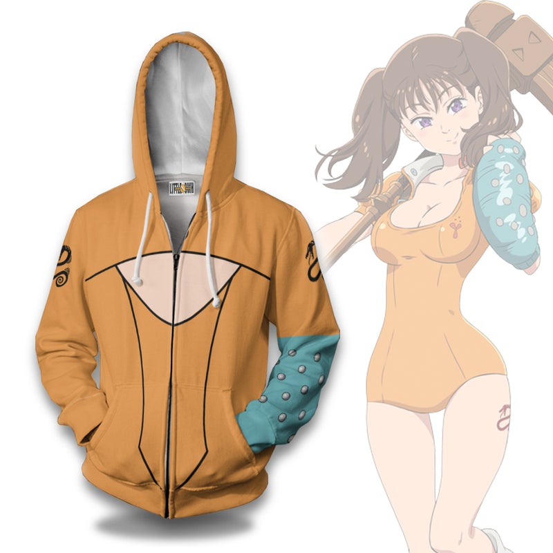 Diane Hoodie Seven Deadly Sins Uniform Anime Casual Cosplay