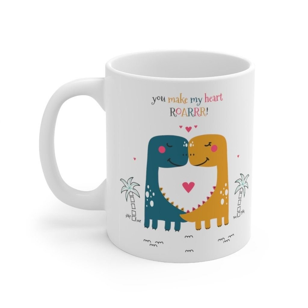 Dinosaurs In Love – Valentines Day Gift Mug