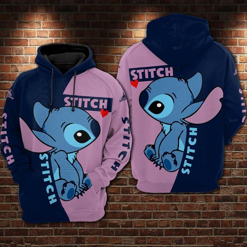 Disney Lilo And Stitch Viii 3d T Shirt Zip Bomber Hoodie