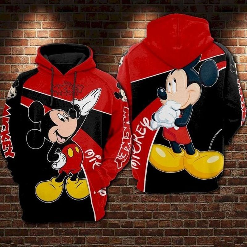 Disney Mickey Mouse Cute Lover Iii 3d Zip Hoodie