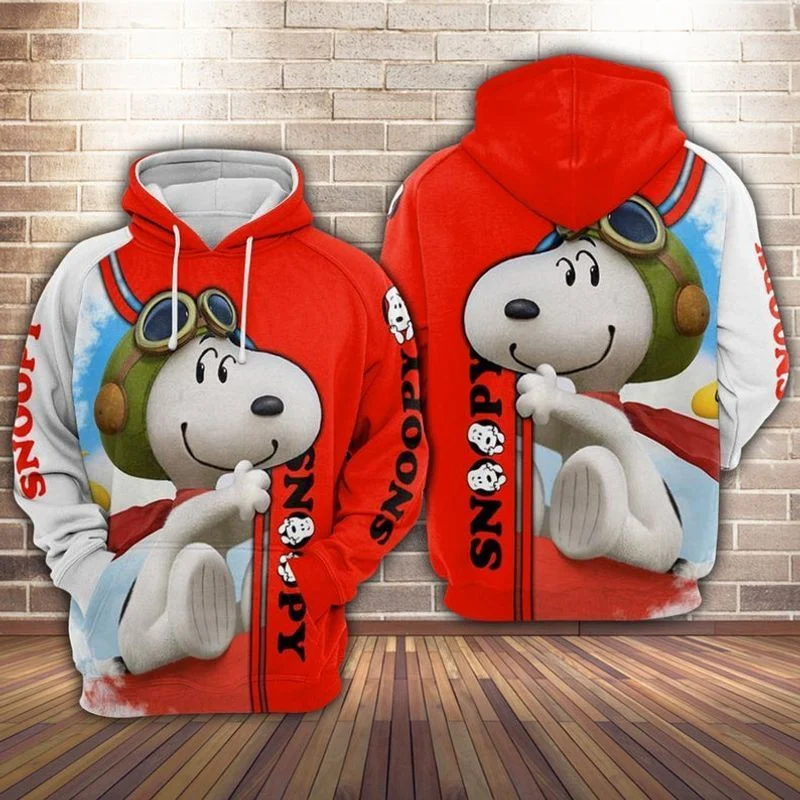 Disney Snoopy Cute Lover Ii 3d Zip Hoodie