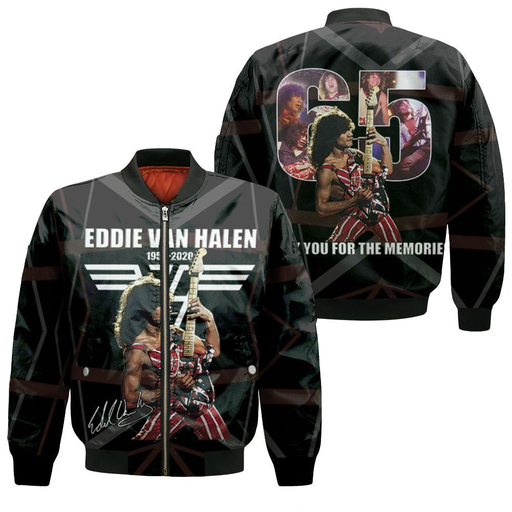 Eddie Van Halen Signature Thank You For The Memories For Fan 3d Jersey Bomber Jacket