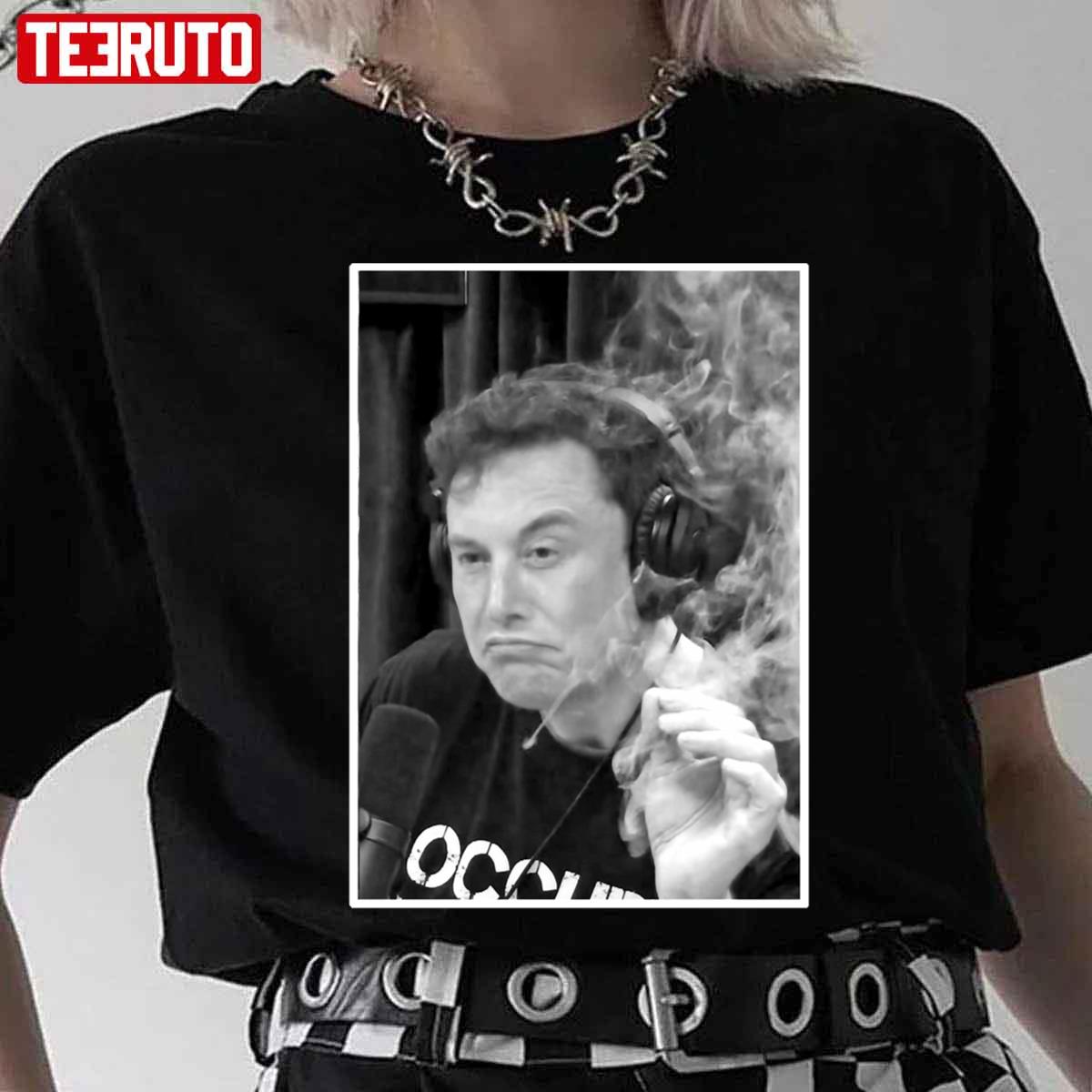 Elon Musk Smoking Weed On Joe Rogan Unisex T-Shirt