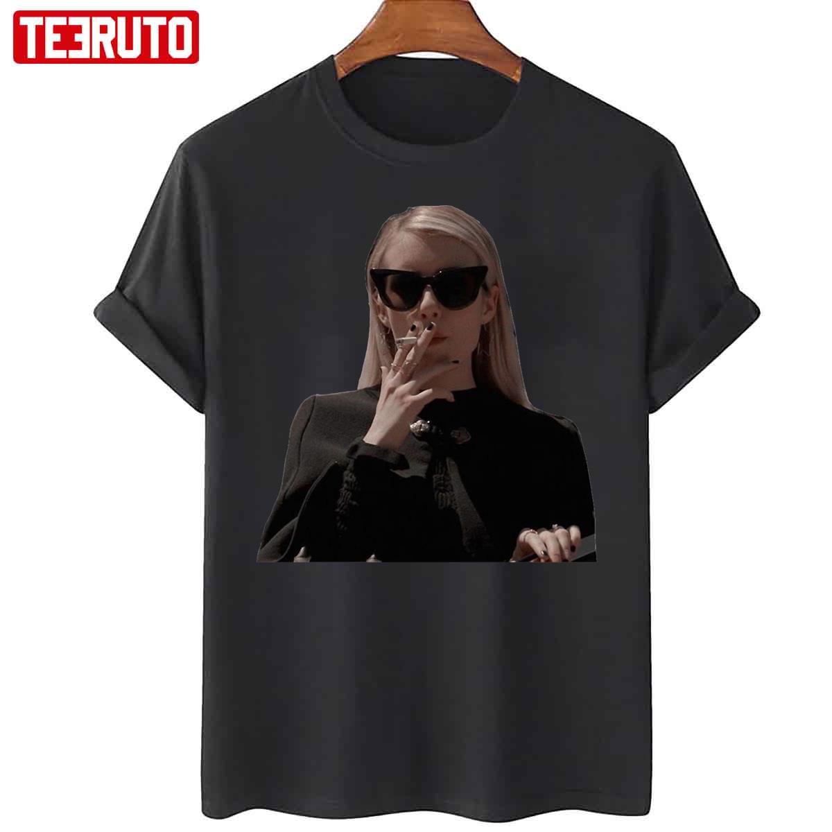 Emma Roberts Black Witch Smoking Unisex T-Shirt