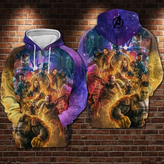 For The Avengers Lovers Galaxy Pattern 3d Hoodie