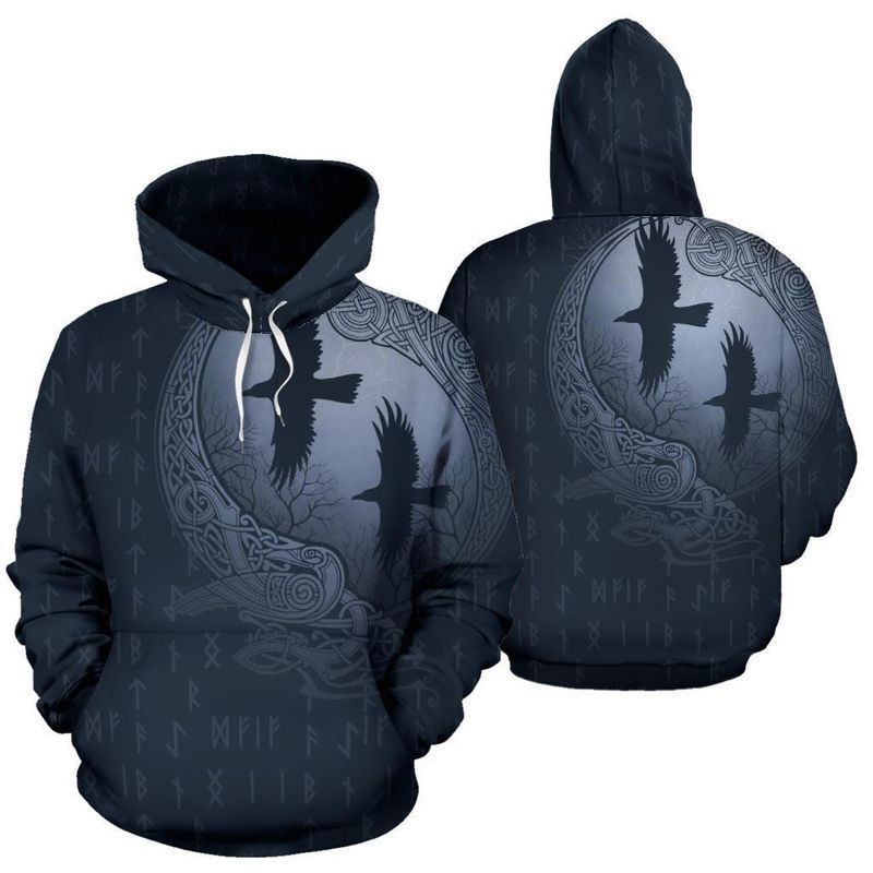 For The Vikings Lovers The Crow Fly 3d Hoodie