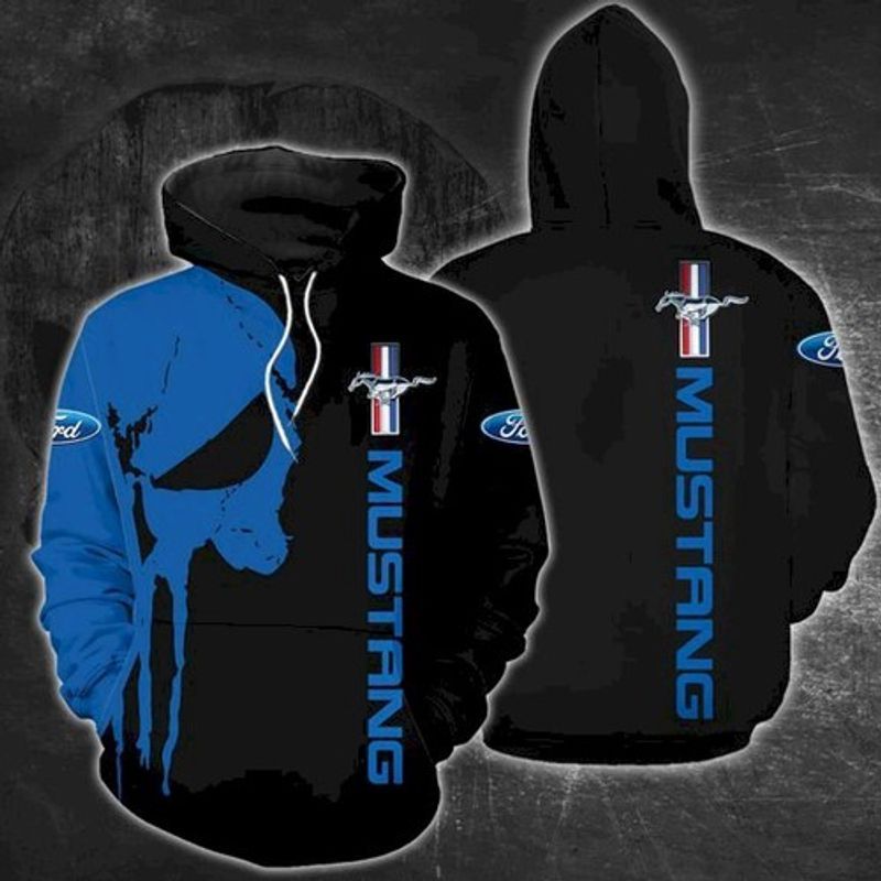 Ford Mustang Punisher 3d Hoodie