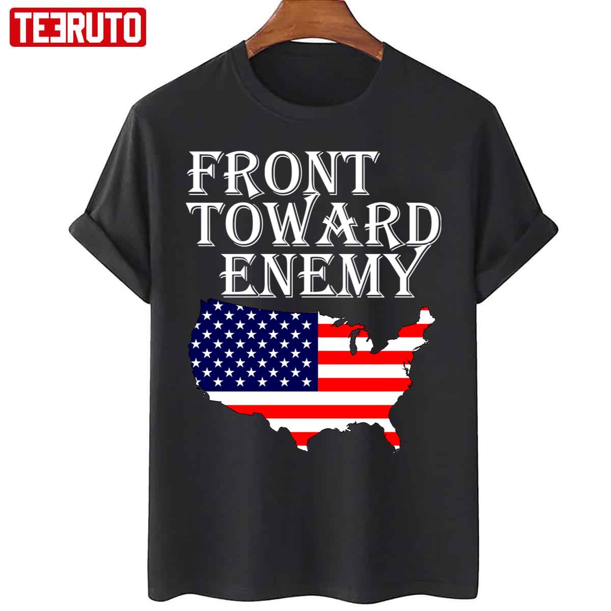Front Toward Enemy Usa Flag Unisex T-Shirt