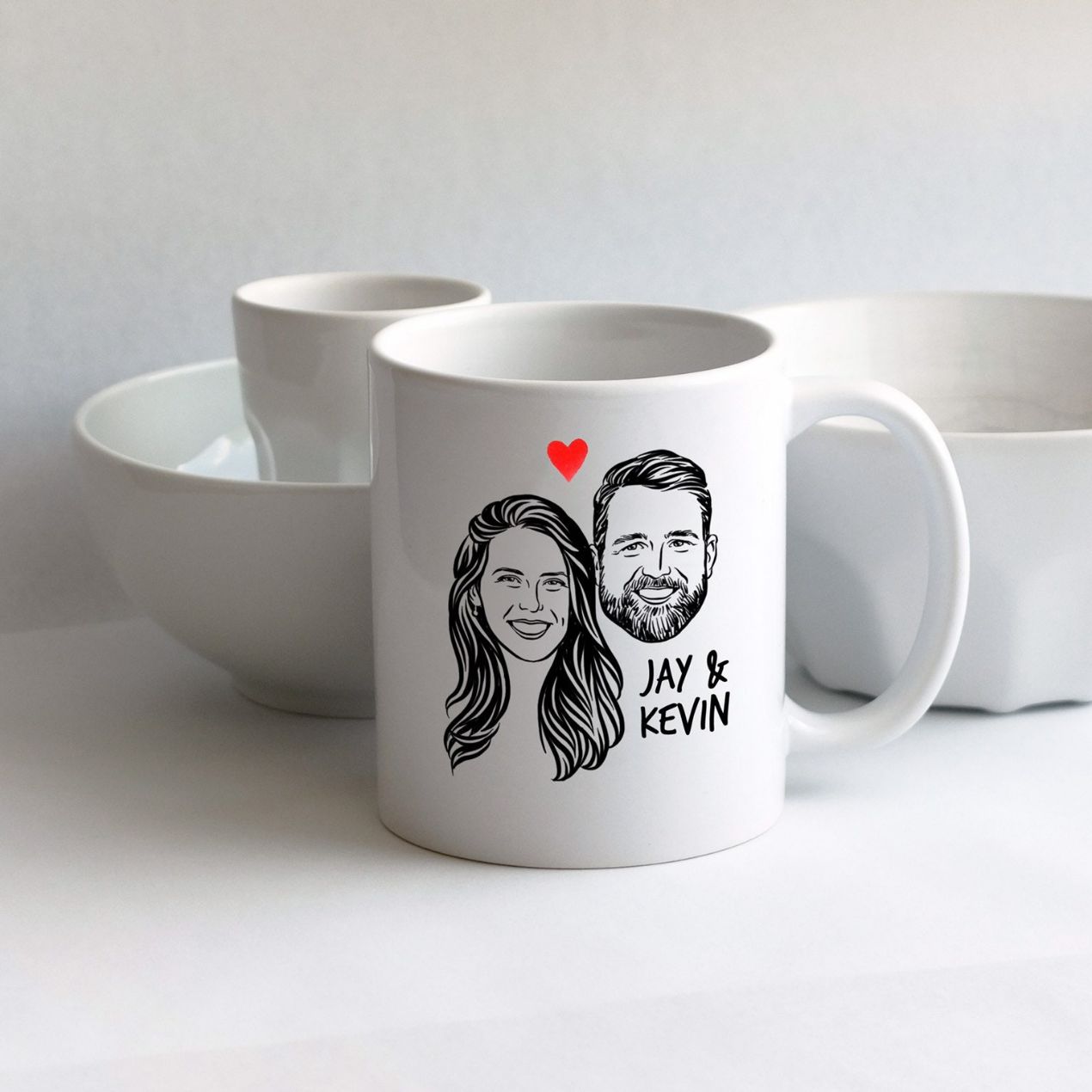 Gift For Mom Personalized Gift Custom Portrait Mug For Valentine