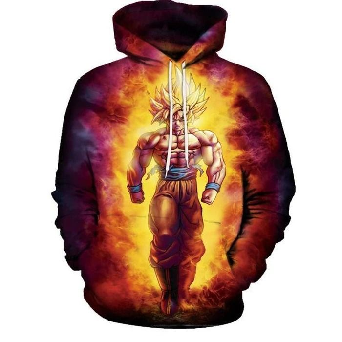 Goku Cartoon Dragon Ball Anime Manga 27 Over Print 3d Zip Hoodie