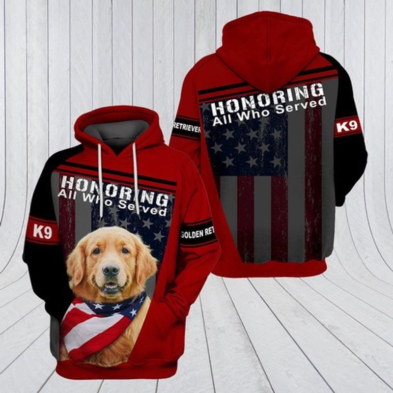 Golden Retriever K9 3d Hoodie