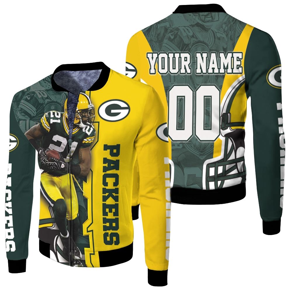 Green Bay Packers Darnell Savage Number 21 Great Player Nfl 2020 Season Personalized Fleece Bomber Jacket