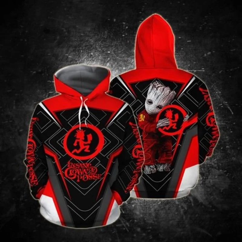 Groot Star Wars Hug Insane Clown Posse Logo 3d Hoodie
