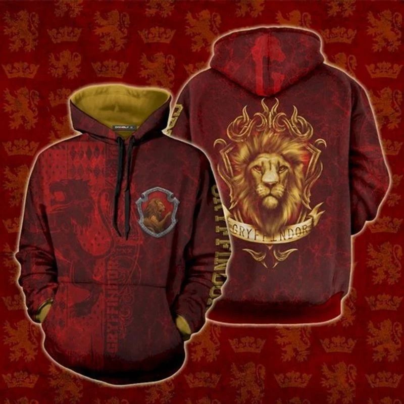 Gryffindor Logo Harry Potter 3d Hoodie