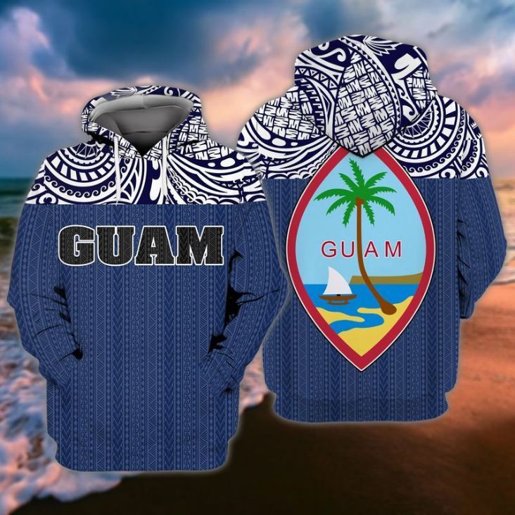 Guam 3d Zip Hoodie