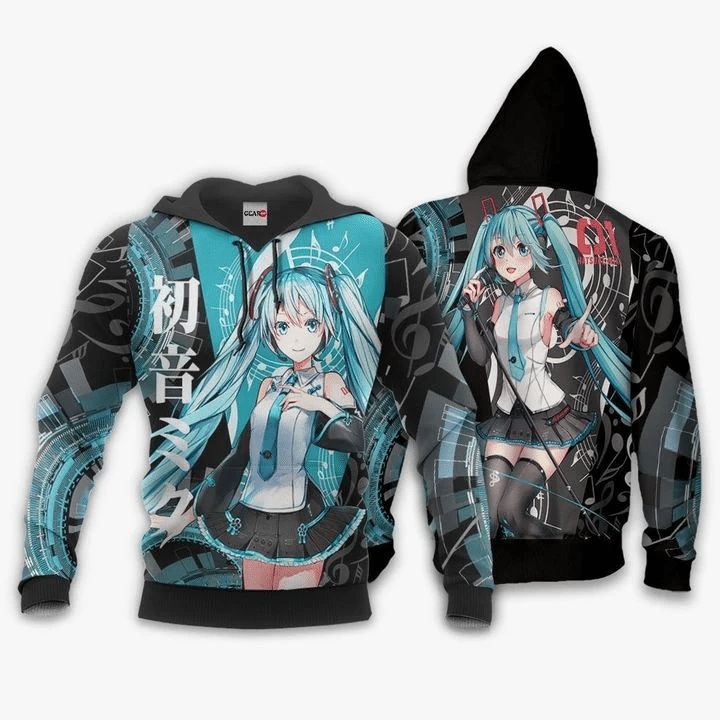 Hatsune Miku V4x Vocaloid 3d Zip Hoodie