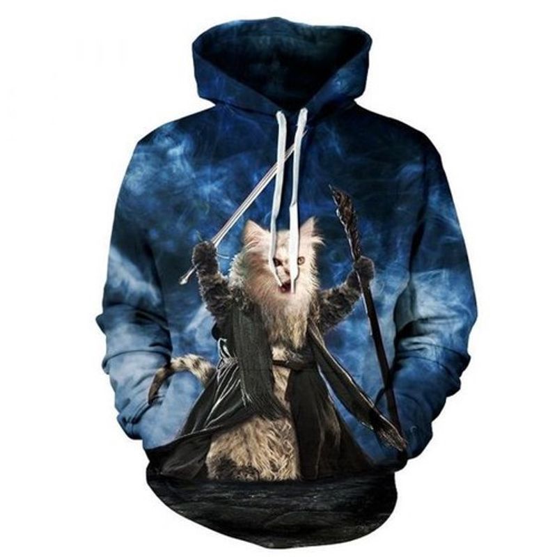 Headbook Meow Stars Over Print 3d Zip Hoodie