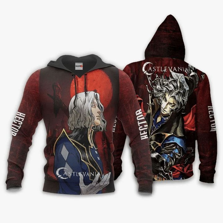 Hector Anime Manga Castlevania 3d T Shirt Zip Bomber Hoodie