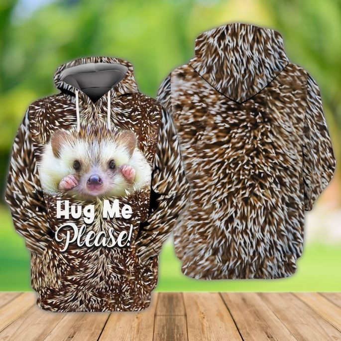 Hedgehog Hug Me Please 3d Zip Hoodie