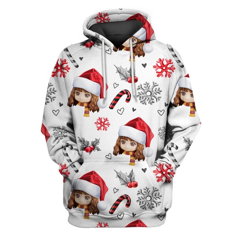 Hermione Harry Potter Over Print 3d Zip Hoodie
