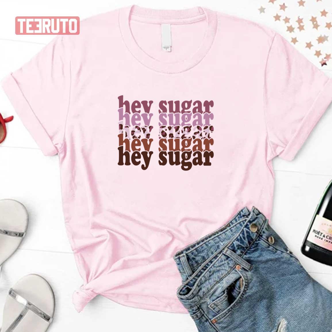 Hey Sugar Stacked Leopard Pink Unisex Sweatshirt Unisex T-Shirt
