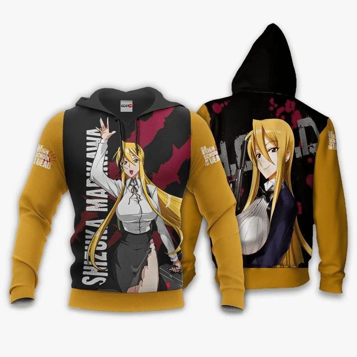 Highschool Of Dead Shizuka Marikawa Anime Manga 3d Zip Hoodie