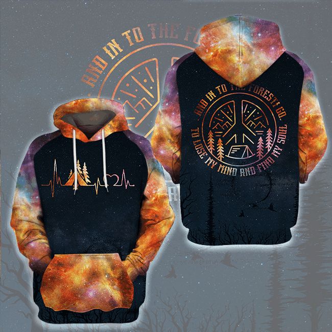 Hippie Camping And Into The Forest I Go To Lose My Mind And Find My Soul 3d Zip Hoodie