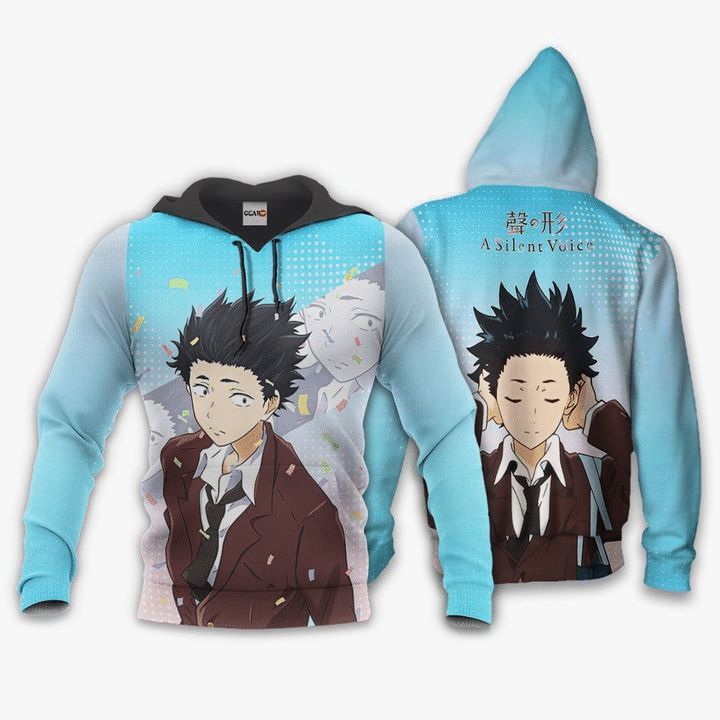 Ishida Shoya Anime Manga A Slient Voice 3d T Shirt Zip Bomber Hoodie