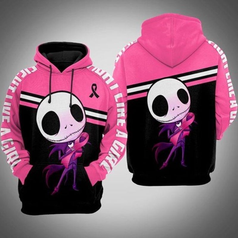 Jack Skellington Br East Cancer Ribbon Men And Women All Over Printing 3d Hoodie