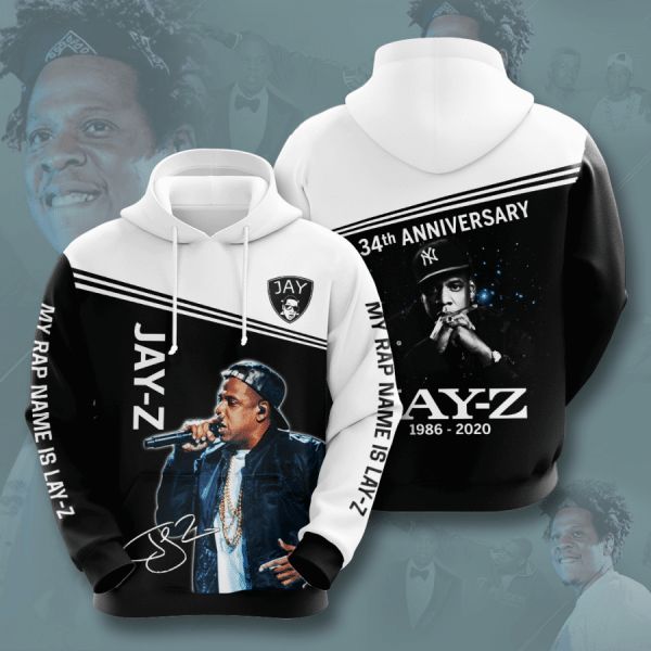 Jay-Z 34th Anniversary 1986 2020 Signature Design Gift For Fan Custom 3d All Over Printed Hoodie