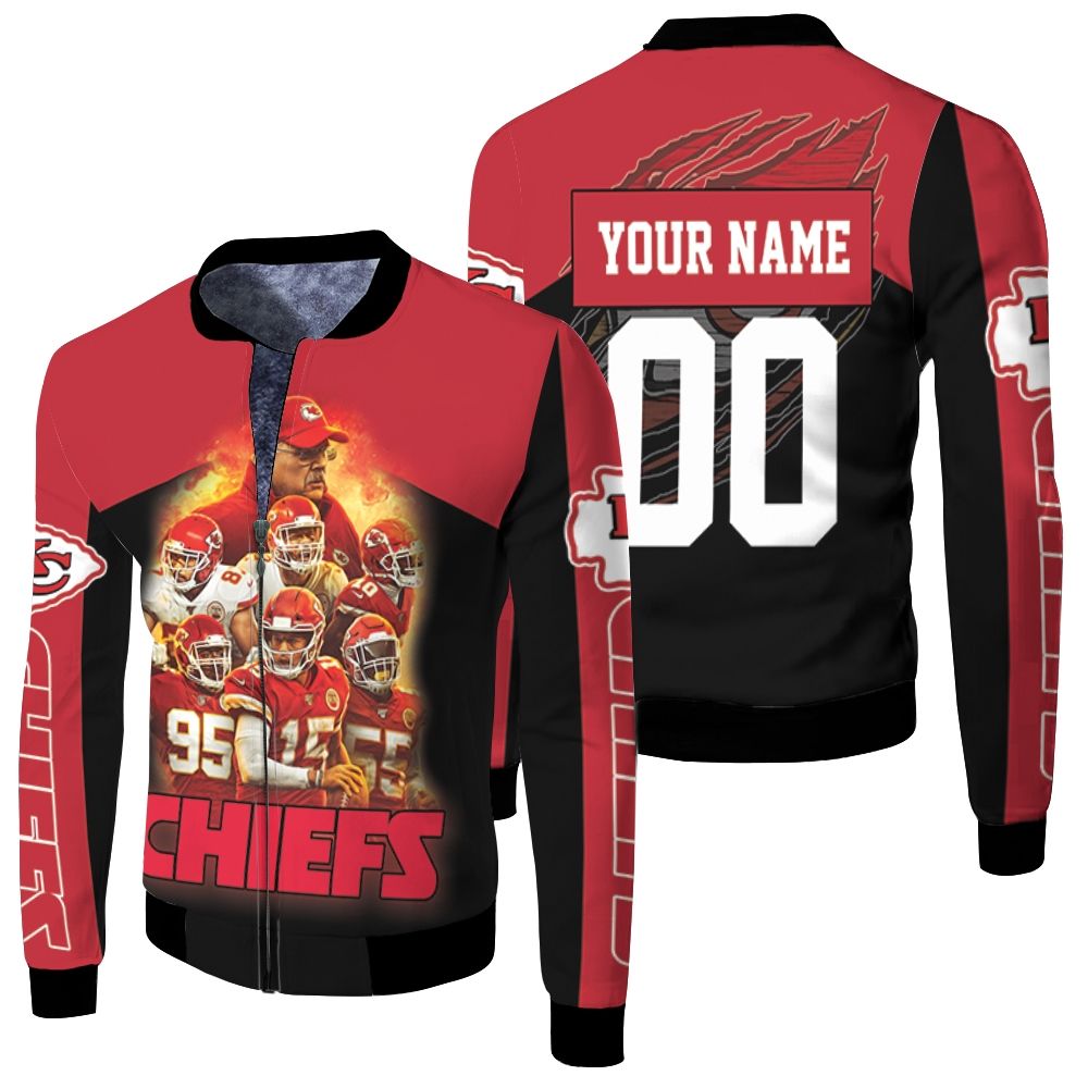 Kansas City Chiefs Afc West Champions 2021 Super Bowl Personalized 1 Fleece Bomber Jacket