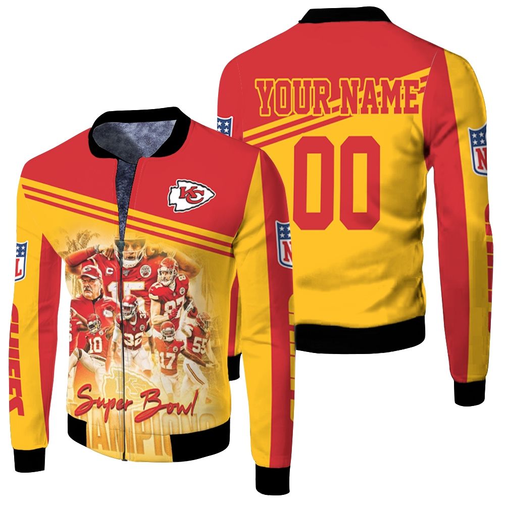 Kansas City Chiefs Afc West Division Champions Super Bowl 2021 Personalized Fleece Bomber Jacket