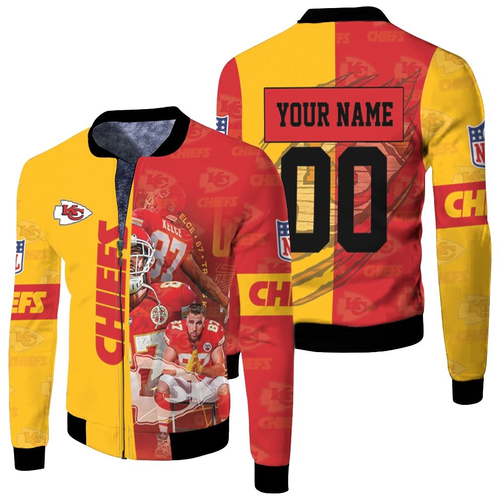 Kansas City Chiefs Logo Afc West Champions Super Bowl 2021 Personalized Fleece Bomber Jacket