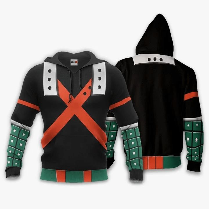 Katsuki Bakugo Anime Manga My Hero Academia 3d Zip Hoodie