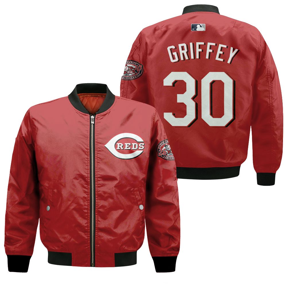 Ken Griffey Jr 30 Cincinnati Reds 2020 Majestic Team Red Jersey Inspired  Style Bomber Jacket - Teeruto