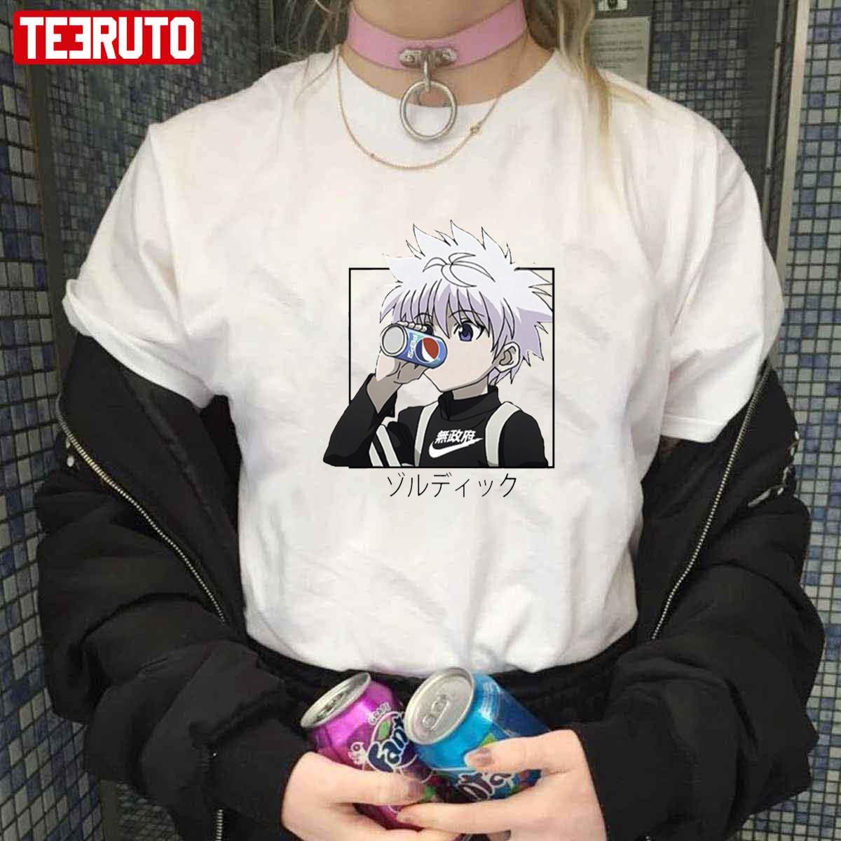 Killua Drinking Japanese Hunter X Hunter Anime Unisex T-Shirt