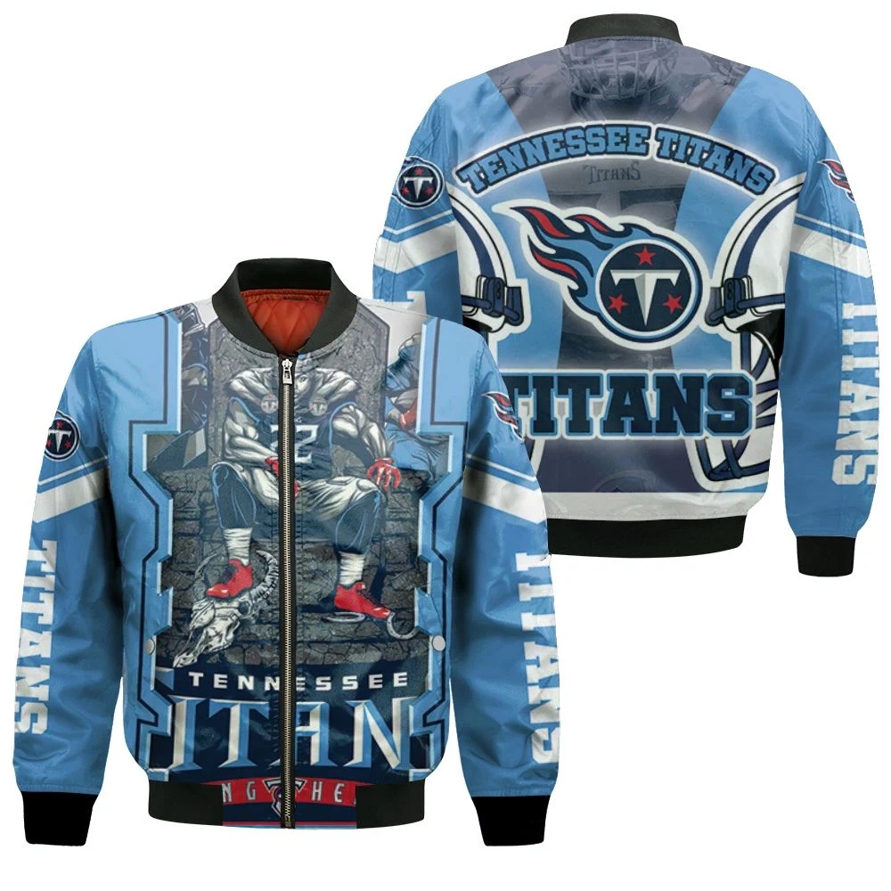 King Derrick Henry #22 Tennessee Titans Afc Sotuh Division Champions Super Bowl 2021 Bomber Jacket